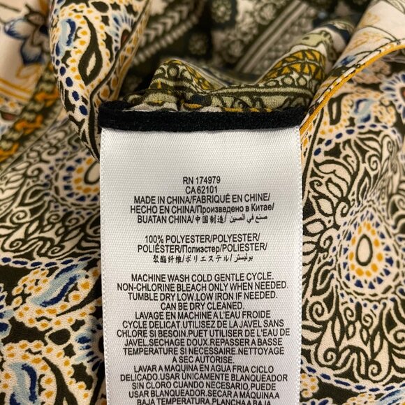 BCBG MAXAZRIA Womens Sleeveless Romper Cinched Waist Multicolor Print Small New - Picture 9 of 9